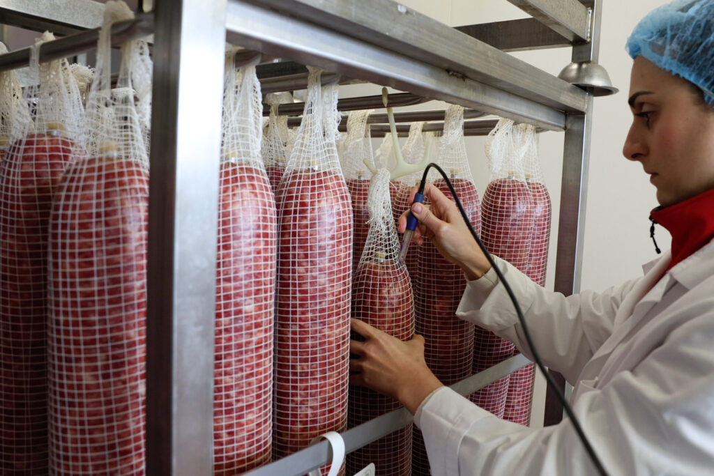 Monitoraggio del pH del salame durante il processo produttivo del Gruppo Azzoni